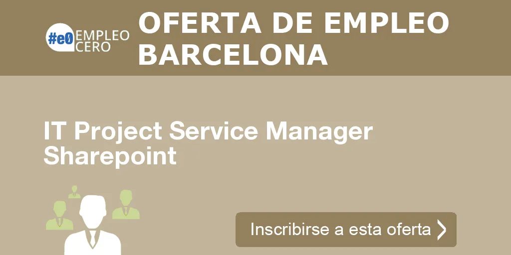 IT Project Service Manager Sharepoint