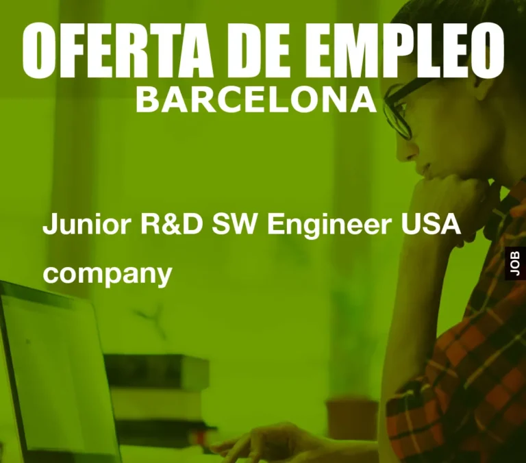 Junior R&D SW Engineer USA company
