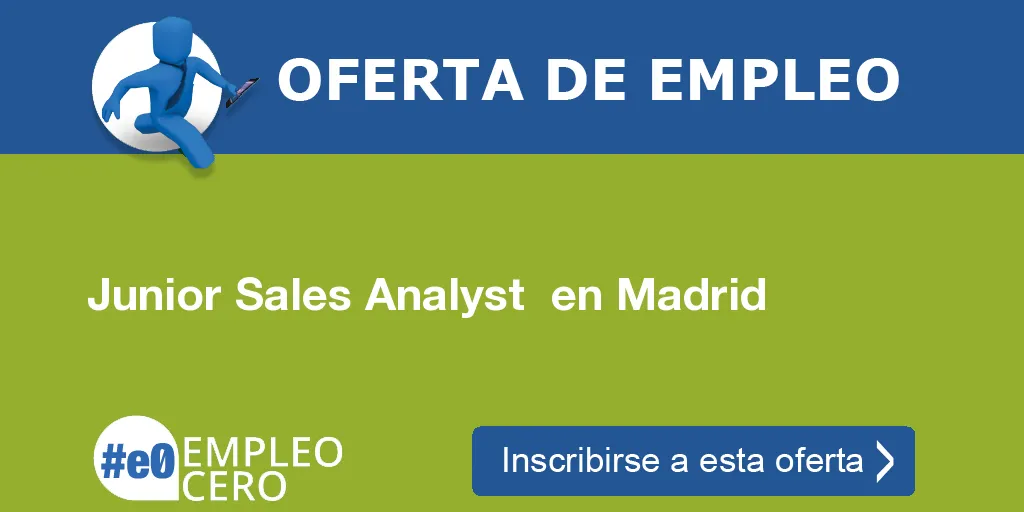 Junior Sales Analyst  en Madrid