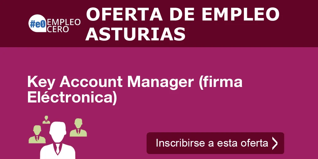 Key Account Manager (firma Eléctronica)