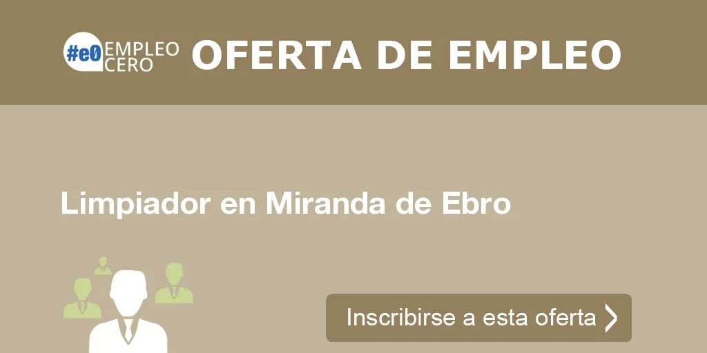 Limpiador en Miranda de Ebro