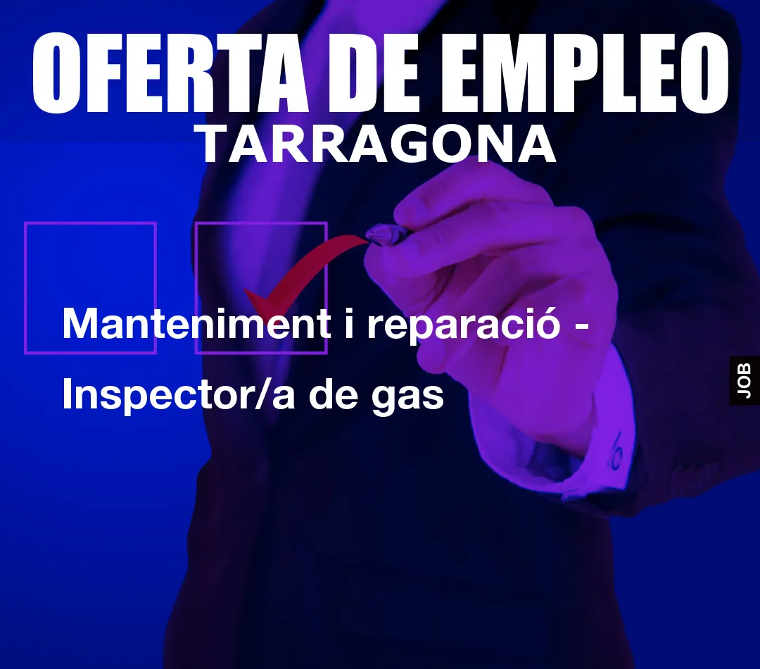 Manteniment i reparació – Inspector/a de gas