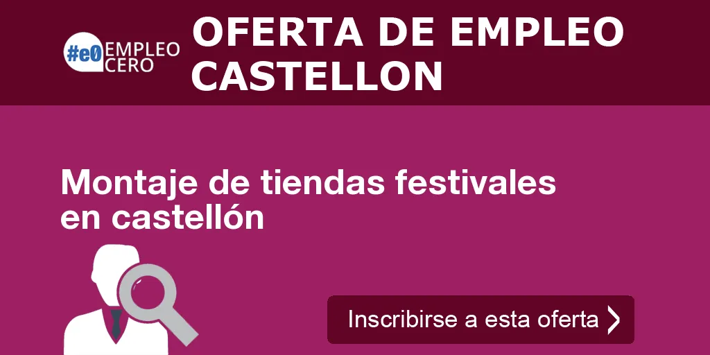 Montaje de tiendas festivales en castellón