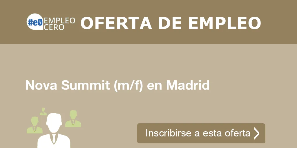 Nova Summit (m/f) en Madrid