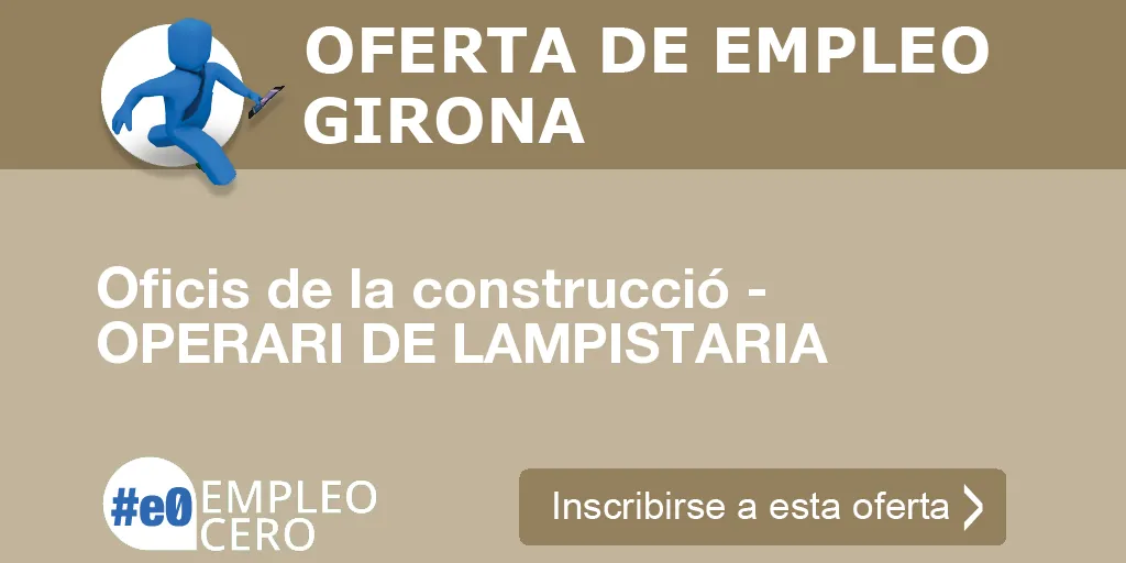 Oficis de la construcció - OPERARI DE LAMPISTARIA