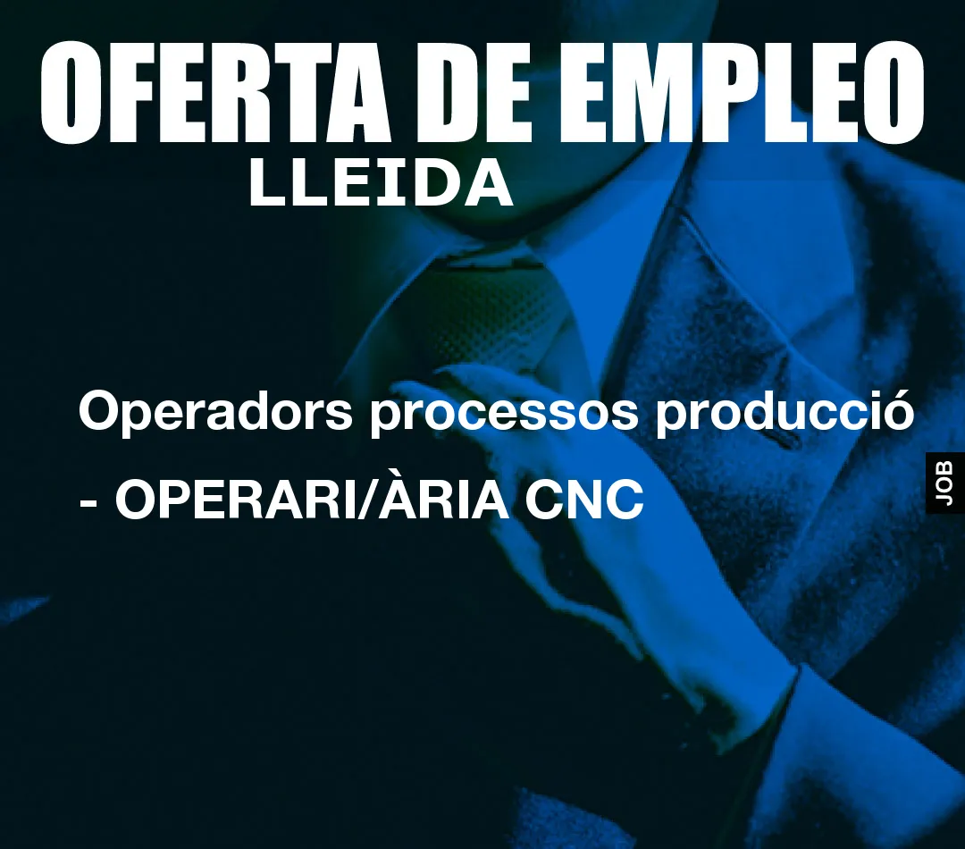 Operadors processos producció - OPERARI/ÀRIA CNC