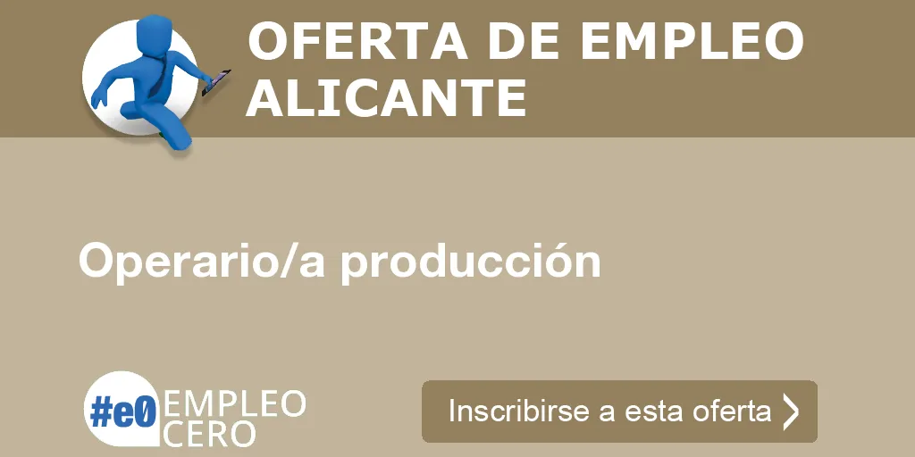 Operario/a producción