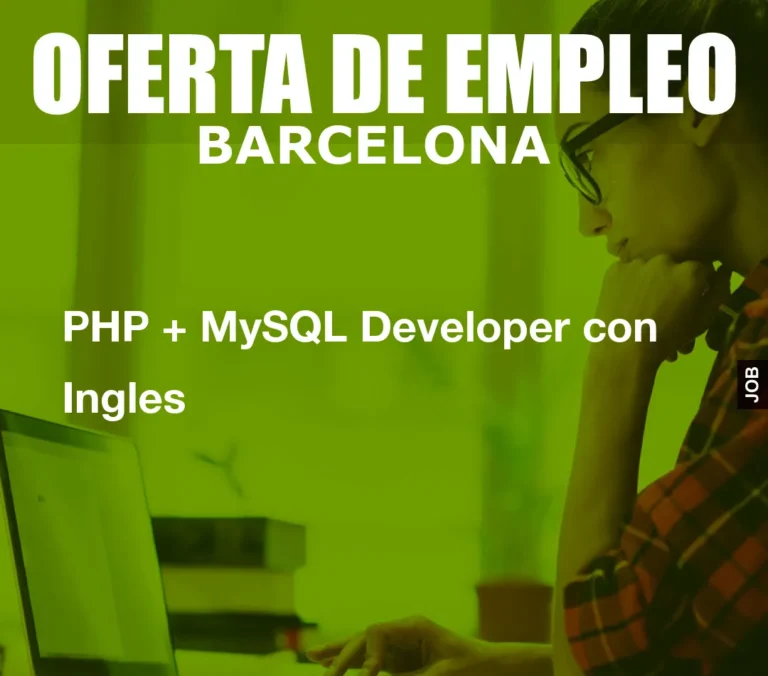 PHP + MySQL Developer con Ingles