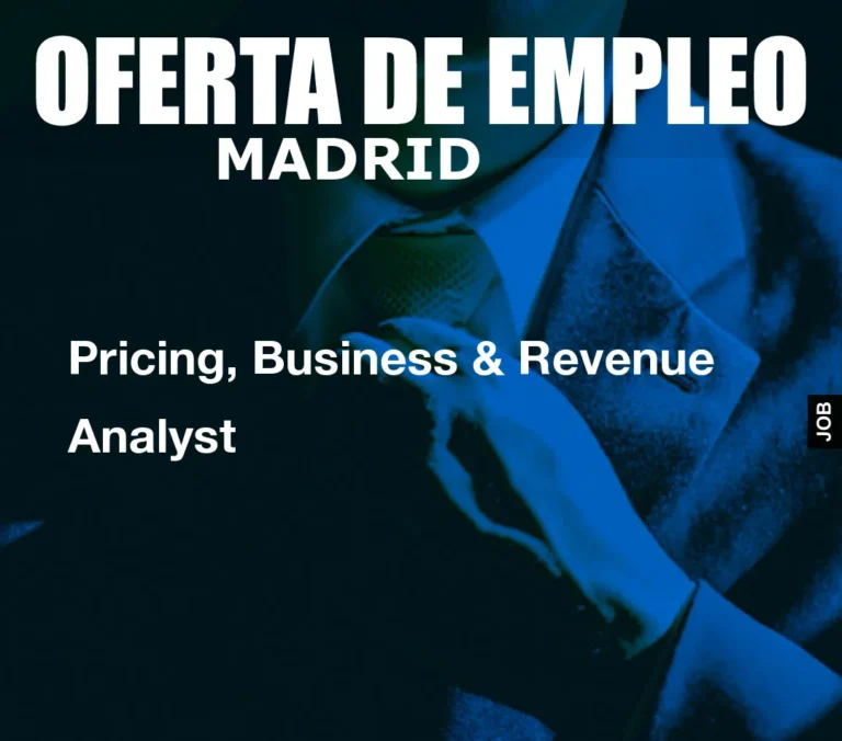Pricing, Business & Revenue Analyst