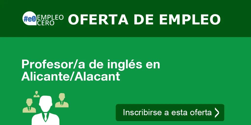 Profesor/a de inglés en Alicante/Alacant