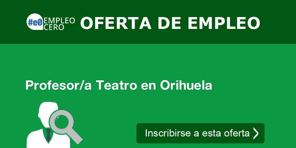 Profesor/a Teatro en Orihuela