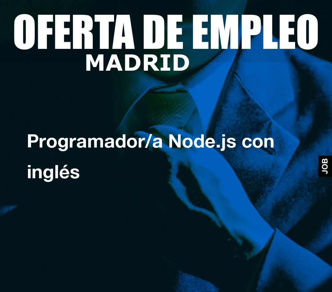 Programador/a Node.js con inglés