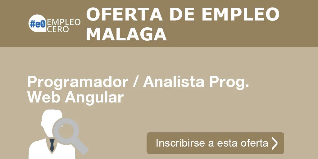 Programador / Analista Prog. Web Angular