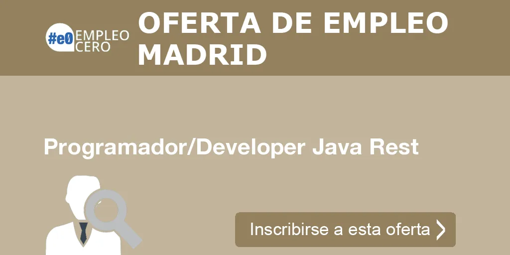 Programador/Developer Java Rest