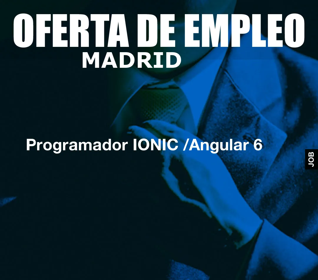 Programador IONIC /Angular 6