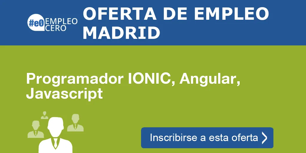 Programador IONIC, Angular, Javascript