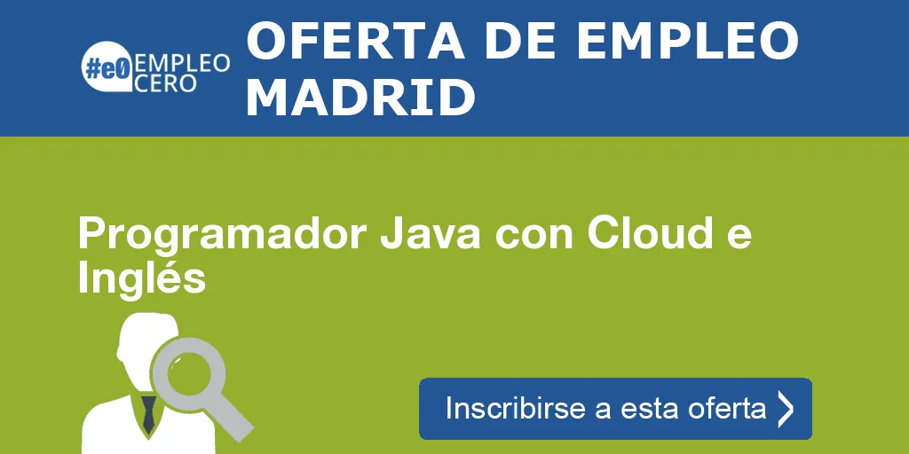 Programador Java con Cloud e Inglés