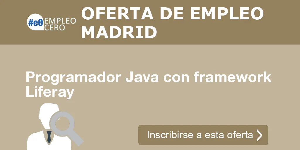Programador Java con framework Liferay