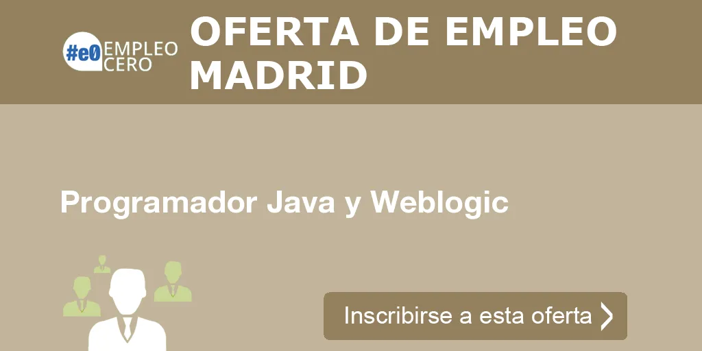 Programador Java y Weblogic