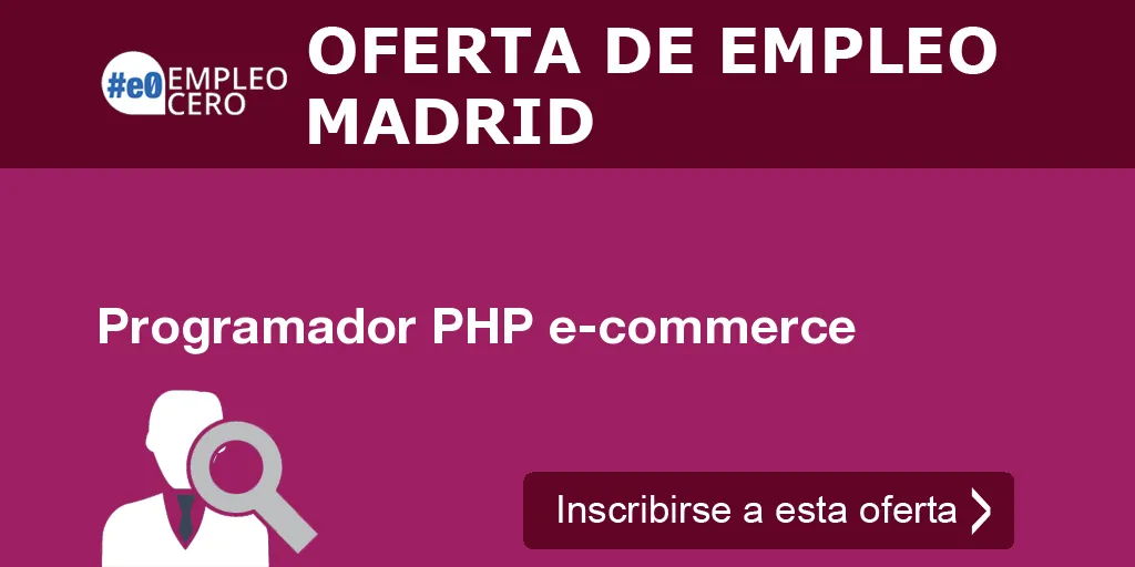Programador PHP e-commerce