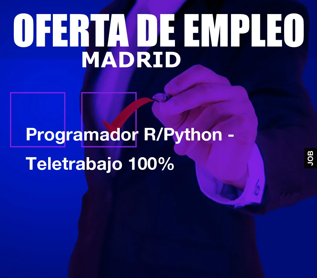 Programador R/Python - Teletrabajo 100%
