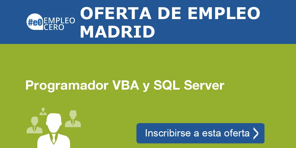 Programador VBA y SQL Server