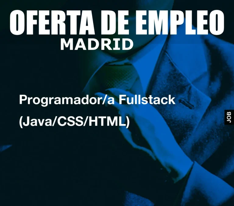 Programador/a Fullstack (Java/CSS/HTML)