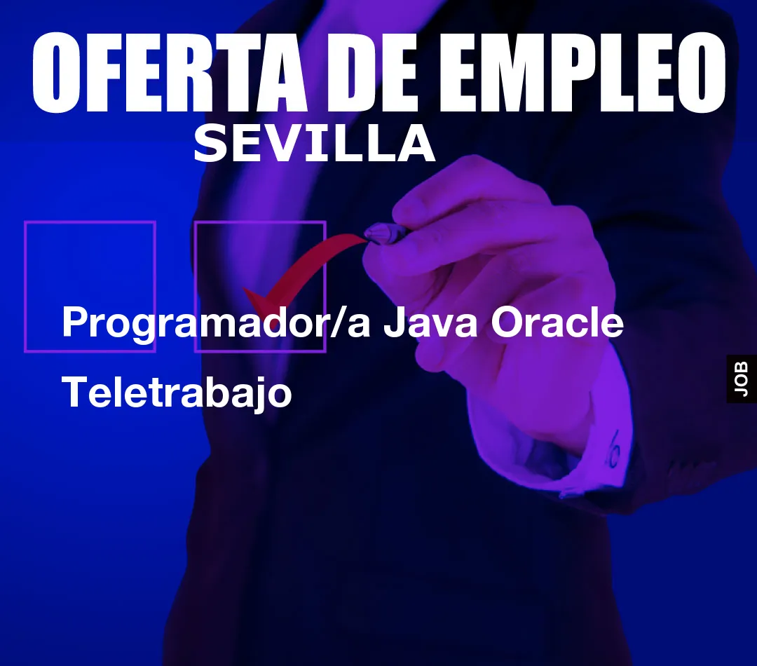 Programador/a Java Oracle Teletrabajo
