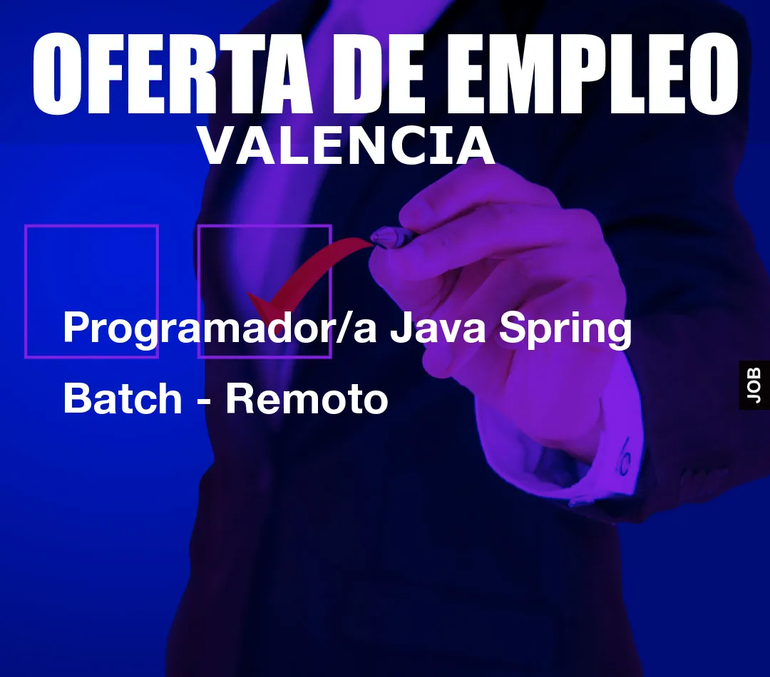 Programador/a Java Spring Batch - Remoto