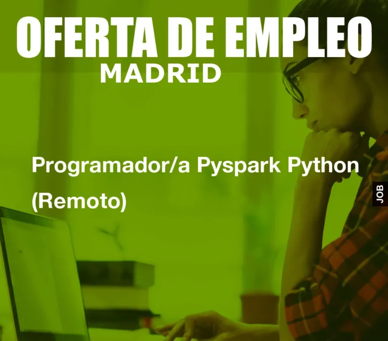 Programador/a Pyspark Python (Remoto)