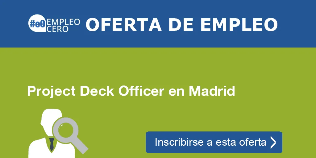 Project Deck Officer en Madrid