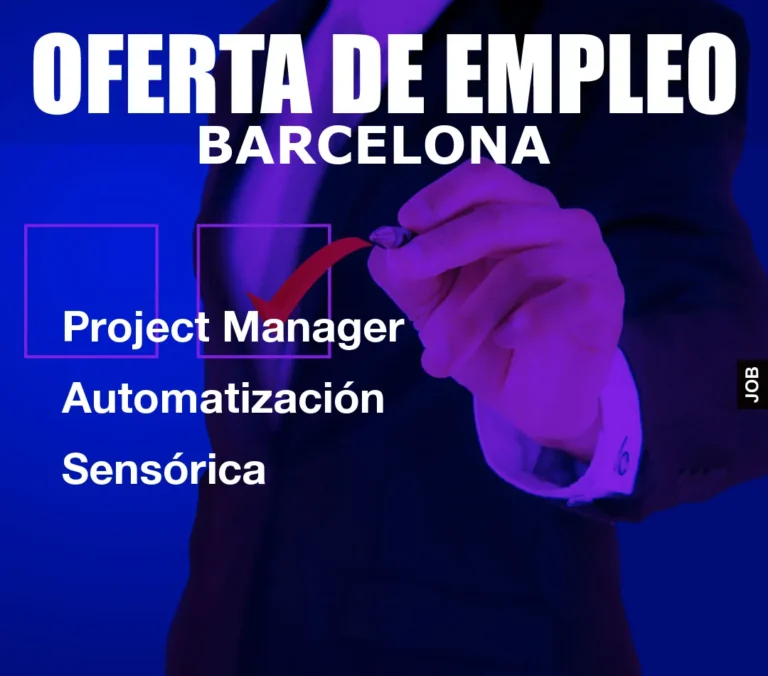 Project Manager Automatización Sensórica