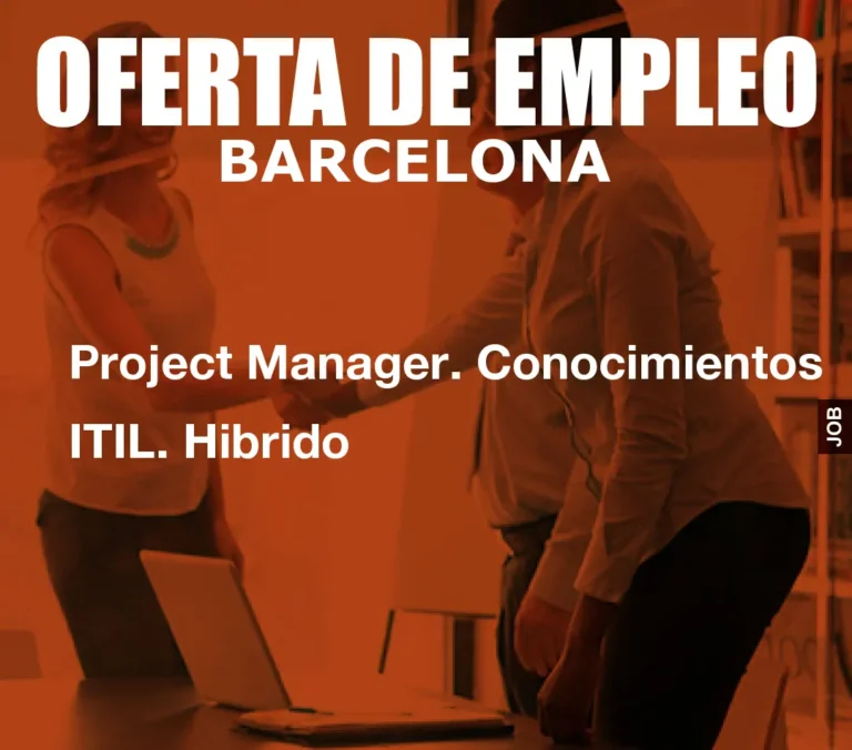 Project Manager. Conocimientos ITIL. Hibrido