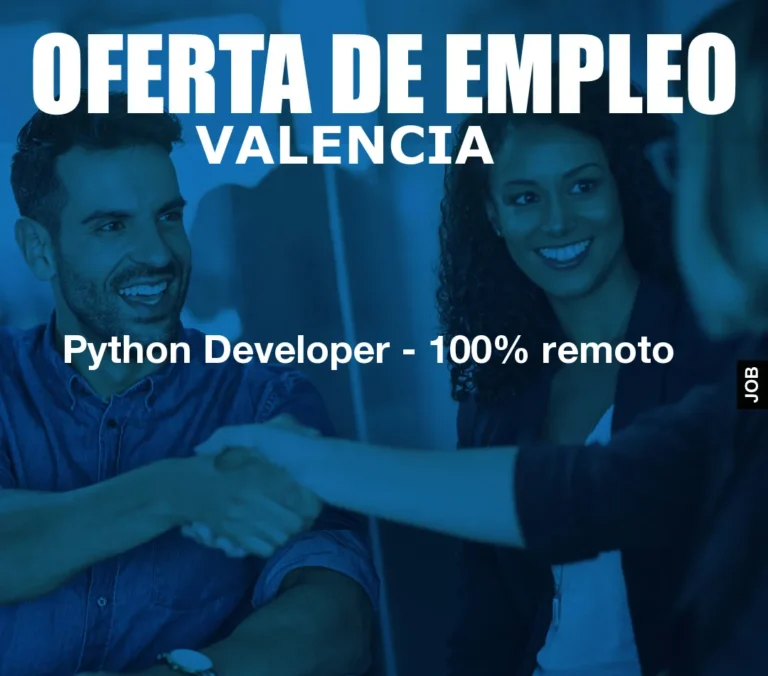 Python Developer – 100% remoto