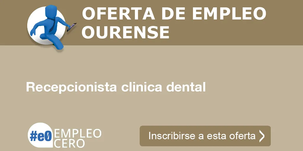 Recepcionista clinica dental