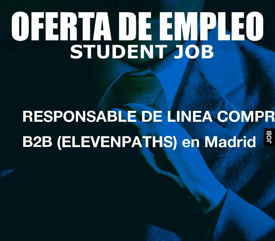 RESPONSABLE DE LINEA COMPRAS B2B (ELEVENPATHS) en Madrid