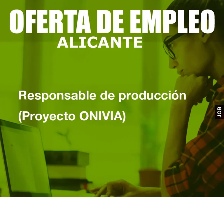 Responsable de producción (Proyecto ONIVIA)
