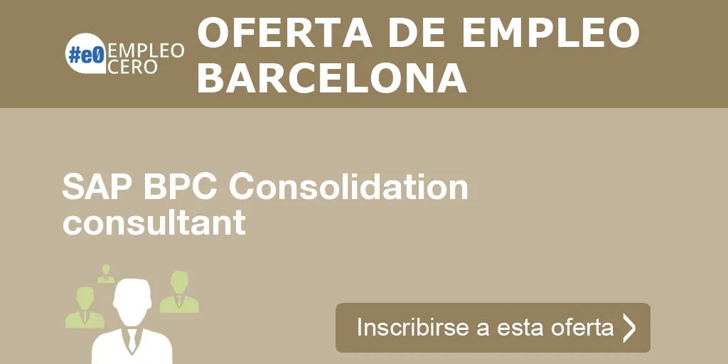 SAP BPC Consolidation consultant