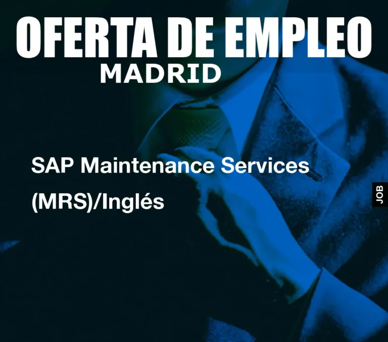 SAP Maintenance Services (MRS)/Inglés