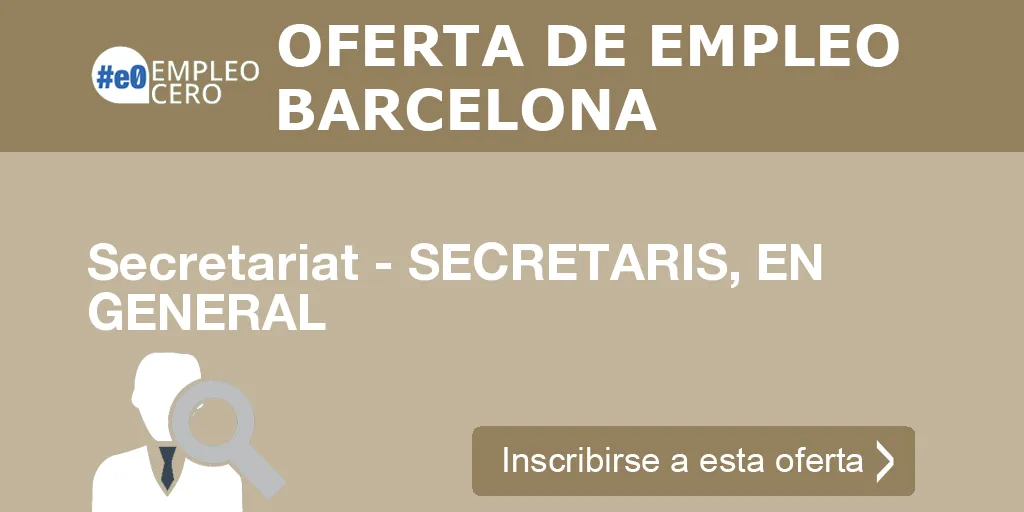 Secretariat - SECRETARIS, EN GENERAL
