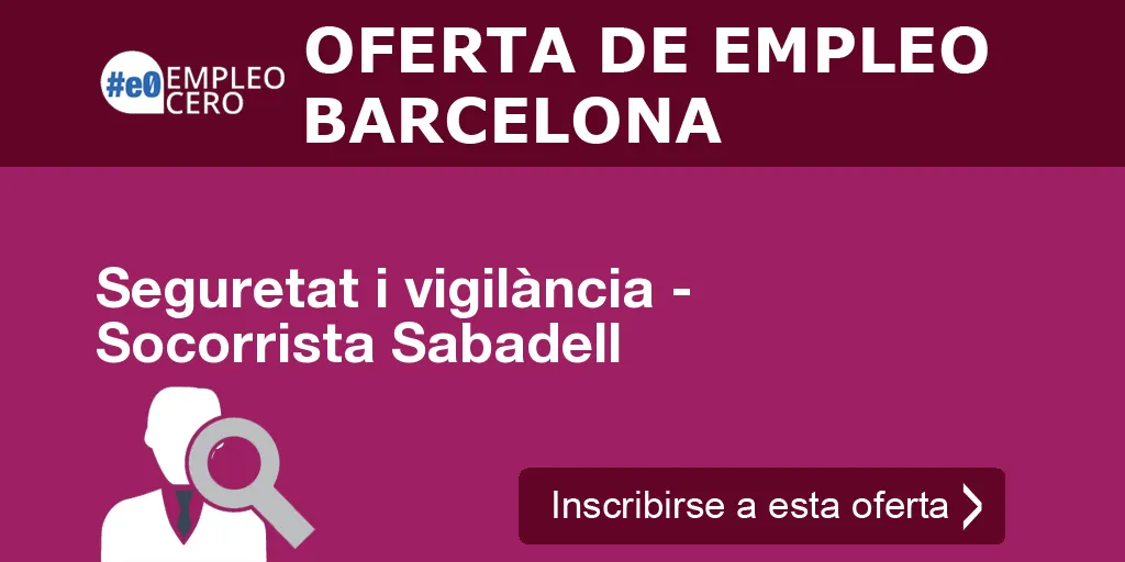 Seguretat i vigilància - Socorrista Sabadell