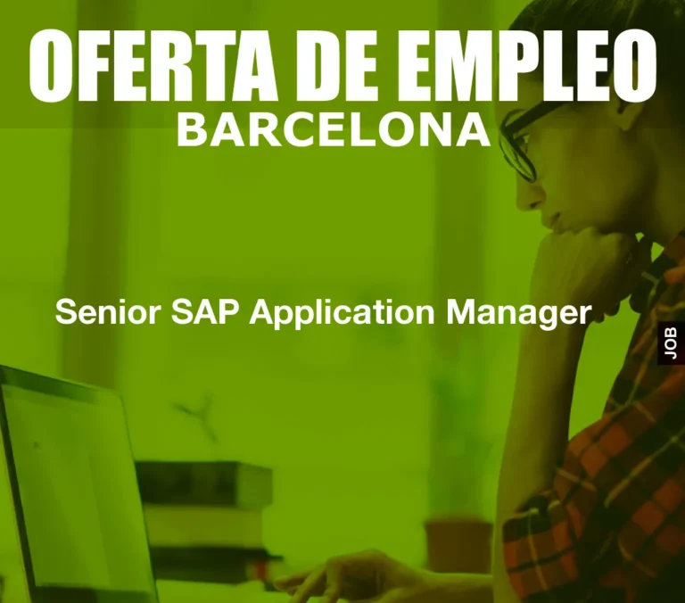 Senior SAP Application Manager