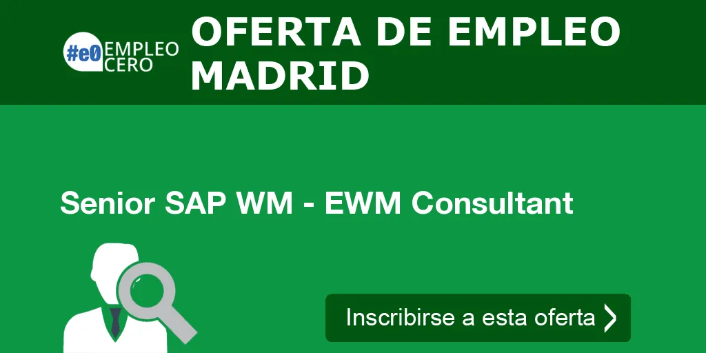 Senior SAP WM - EWM Consultant