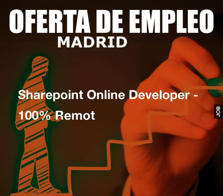 Sharepoint Online Developer – 100% Remot