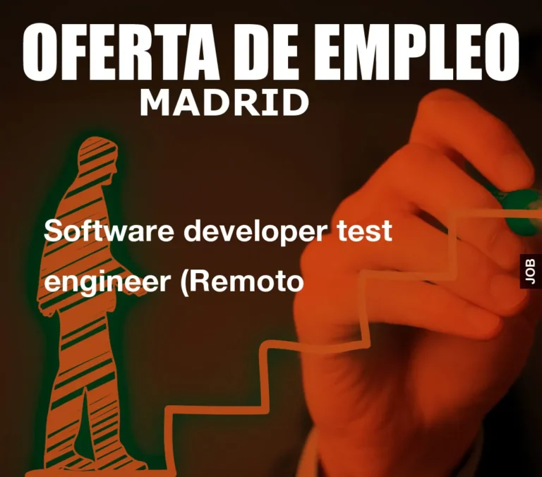 Software developer test engineer (Remoto