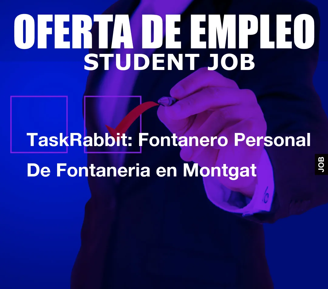 TaskRabbit: Fontanero Personal De Fontaneria en Montgat