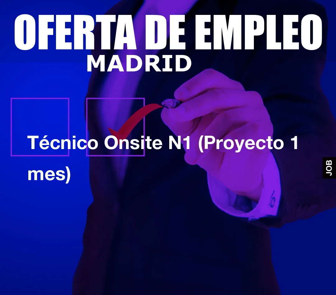 Técnico Onsite N1 (Proyecto 1 mes)