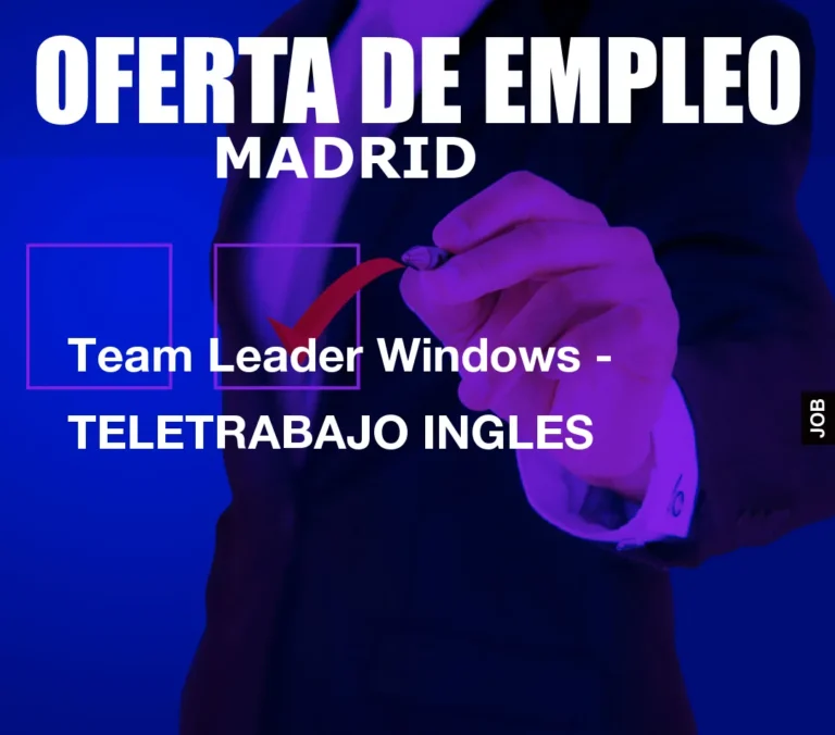Team Leader Windows – TELETRABAJO INGLES