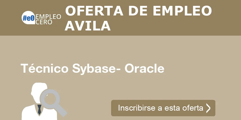 Técnico Sybase- Oracle