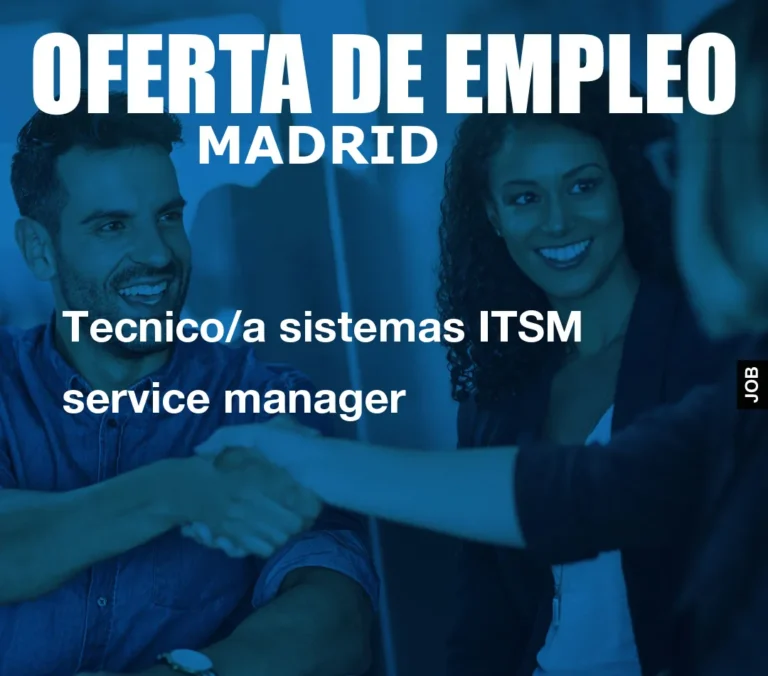 Tecnico/a sistemas ITSM service manager